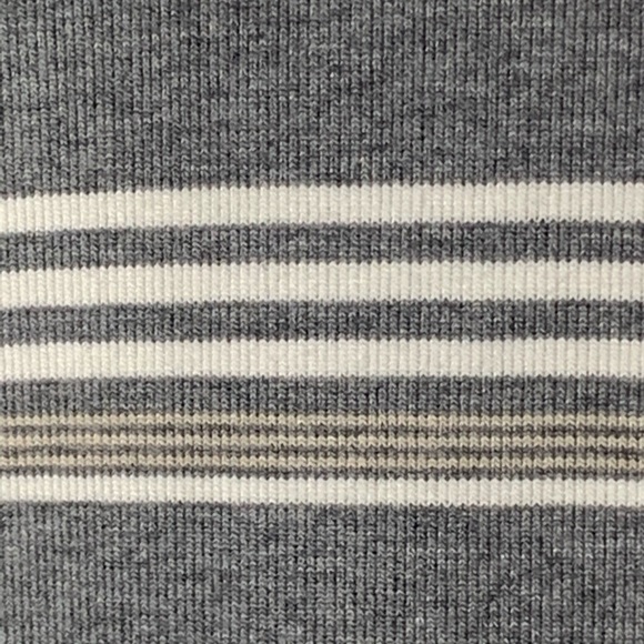 Nwt Ann Taylor gray striped rayon jersey tee top - Picture 4 of 7